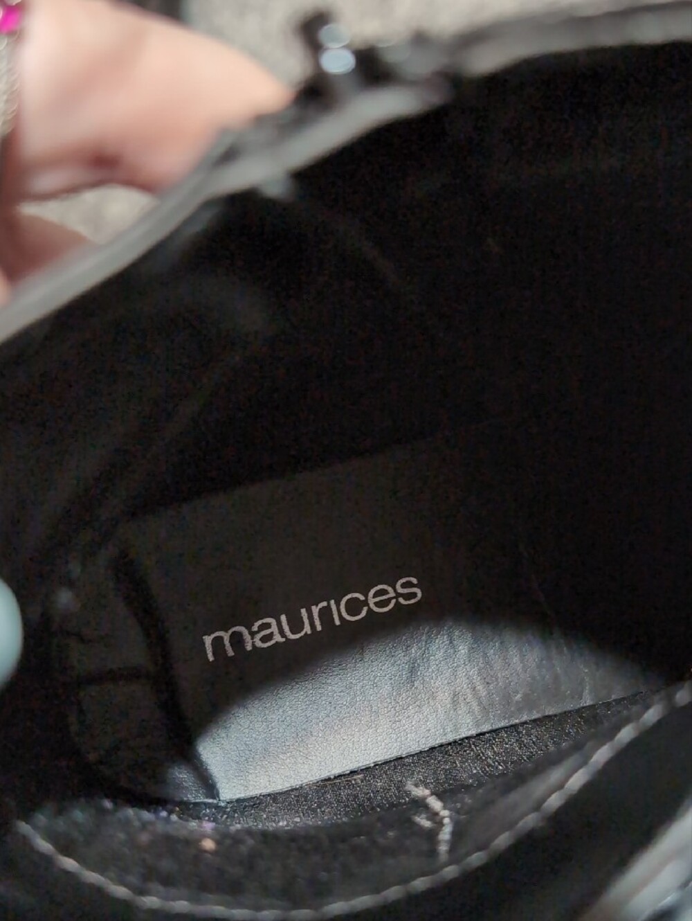 Maurices Black Pointed Toe Zip Ankle Booties - Picture 2 of 3